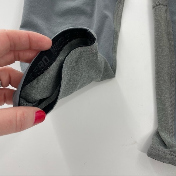 Men’s Nike Pro Dri Fit Grey Youth Training Tights Leggings Athletic Pants M - Picture 2 of 8